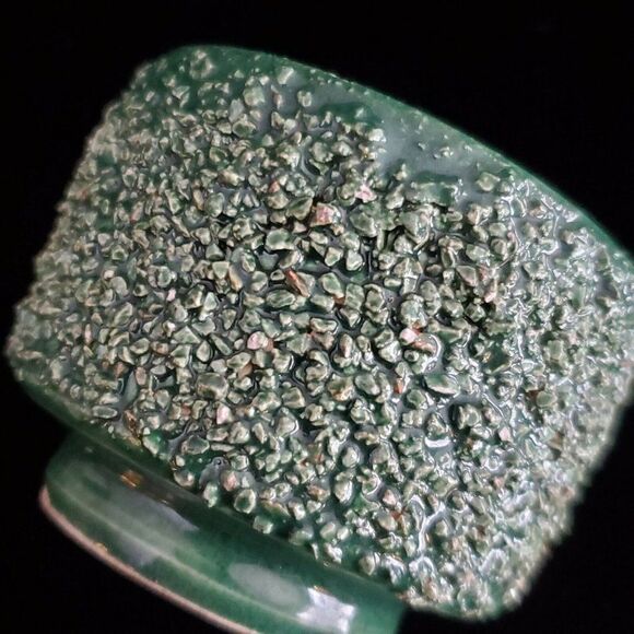 Vintage Majolica Palissy Pottery Covered Dish Jar Applied Cherries Leaf with Lid - Picture 5 of 9